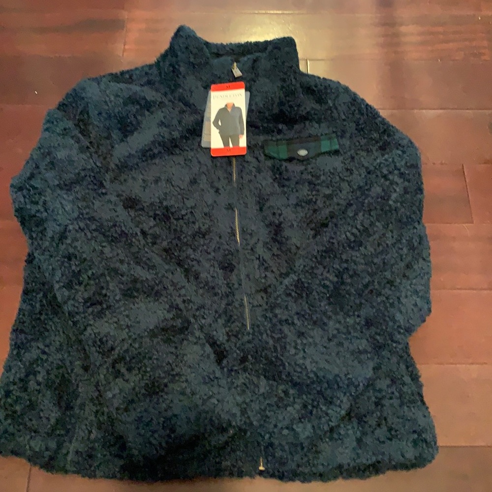Brand new fuzzy soft Pendleton blue jacket